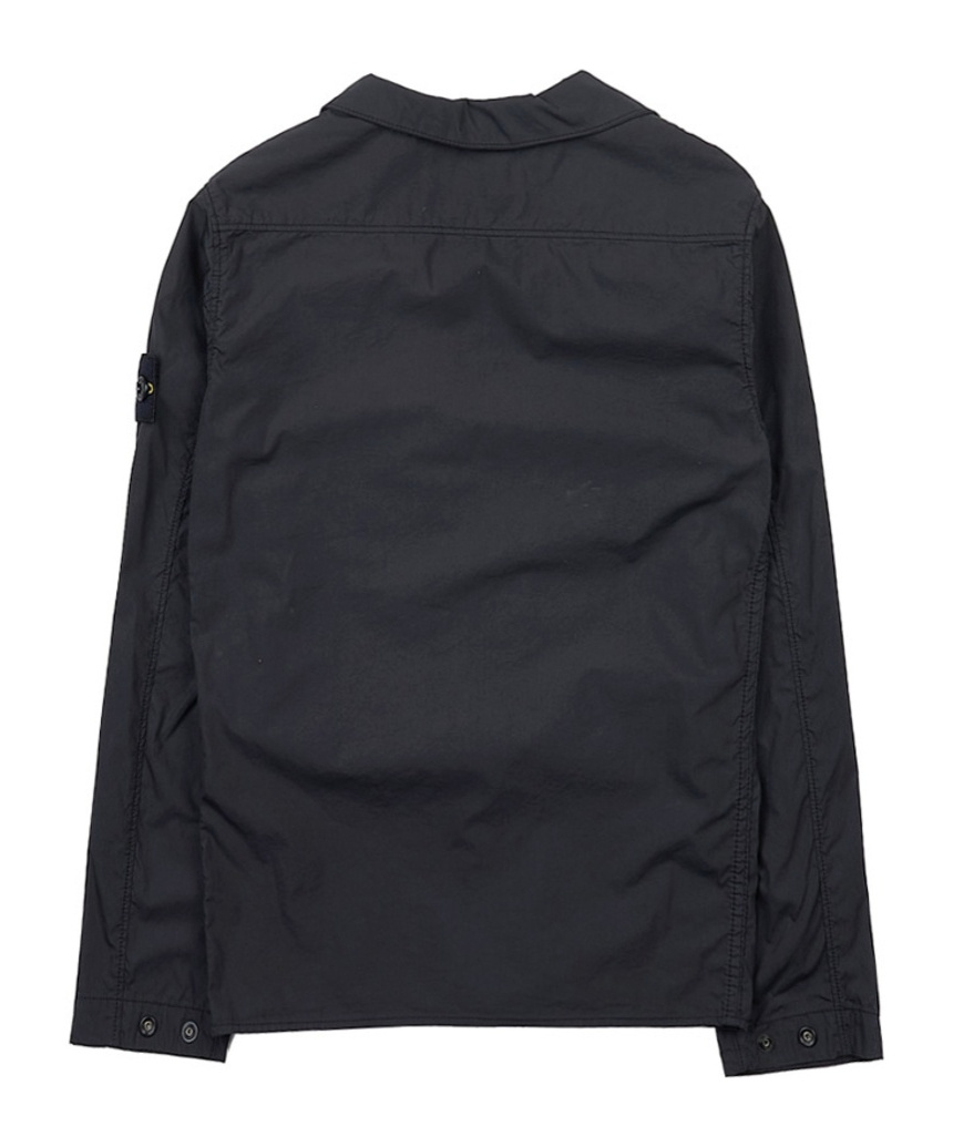 Stone Island Logo-patch Zip-up Jacket In Black
