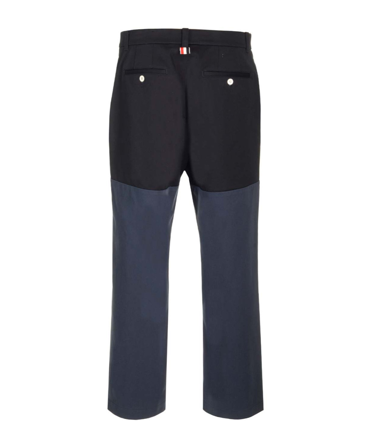 Thom Browne Unconstructed Combo Straight-leg Trousers In Black