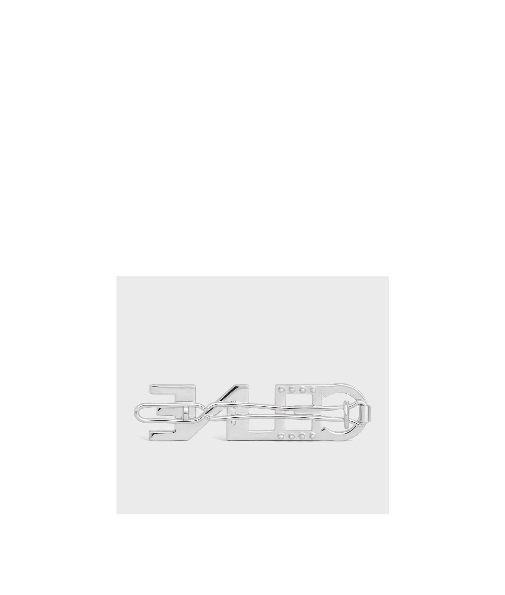 Celine Crystal Hairpin In White