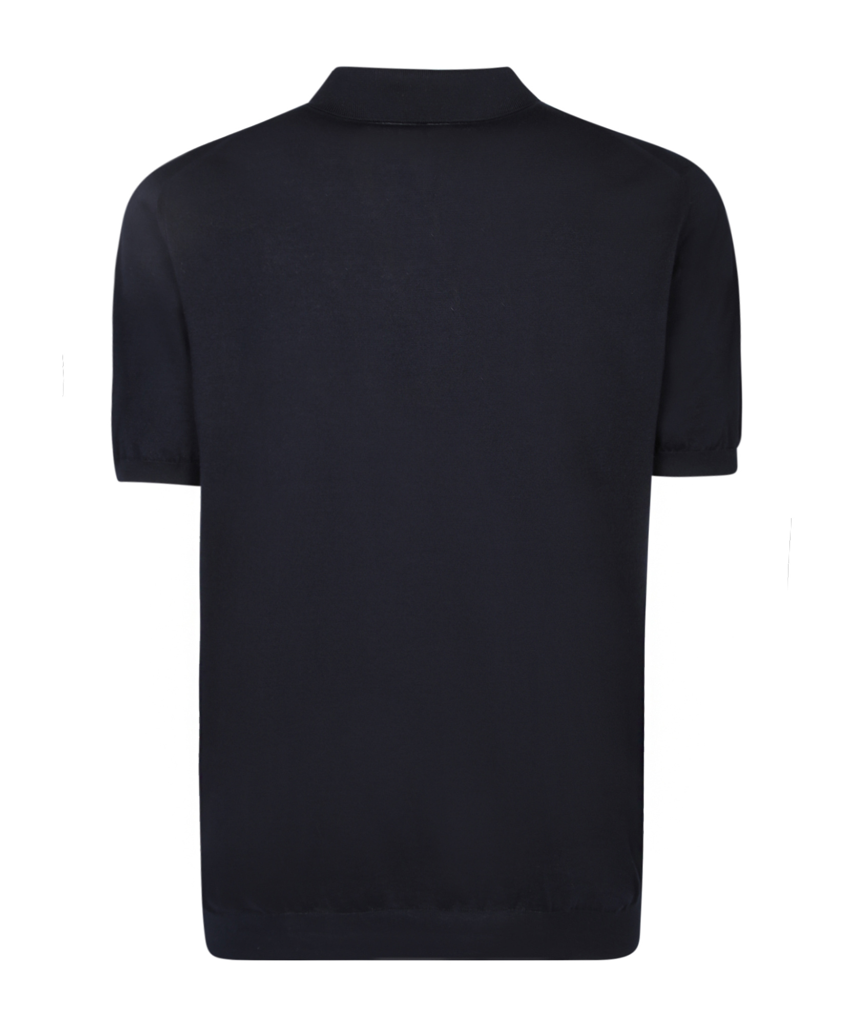 Shop Kiton Fine-ribbed Cotton Polo Shirt In Black
