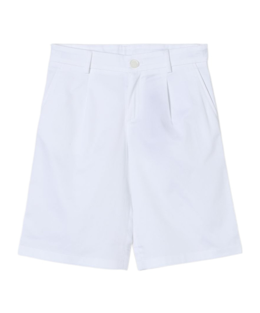 Dolce & Gabbana Logo-plaque Twill Smart Shorts In White