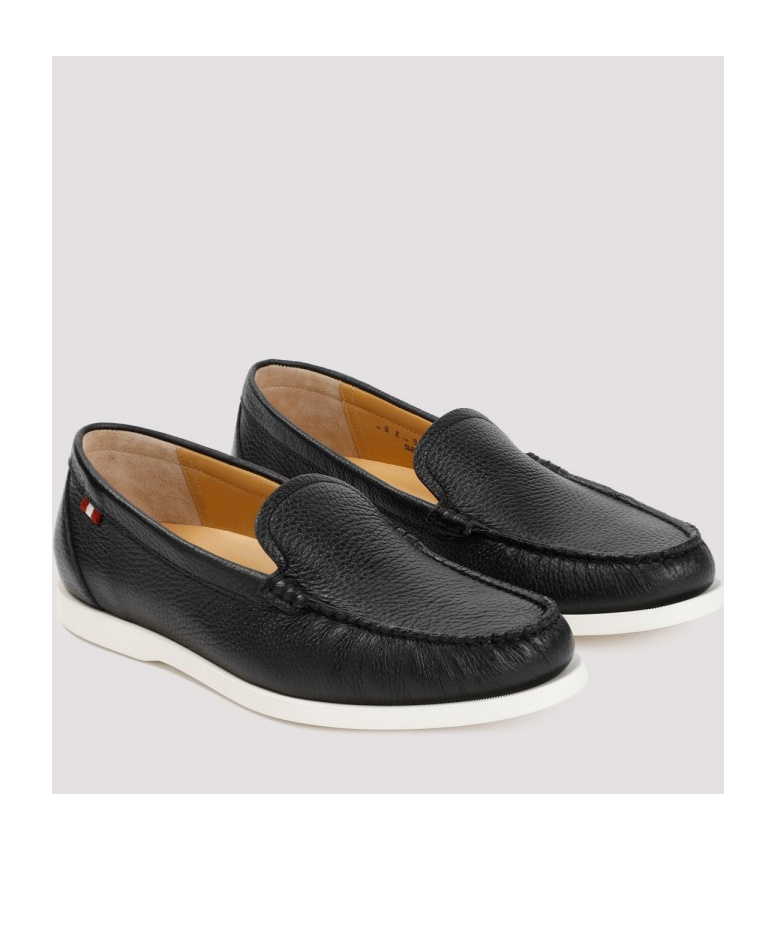 Bally Nadim Leather Loafers In Black