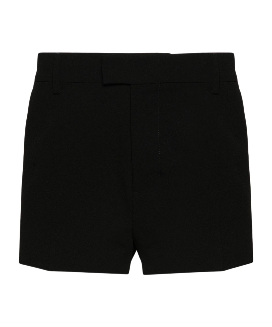 Shop Ami Alexandre Mattiussi Ami Crepe Mini Shorts In Black