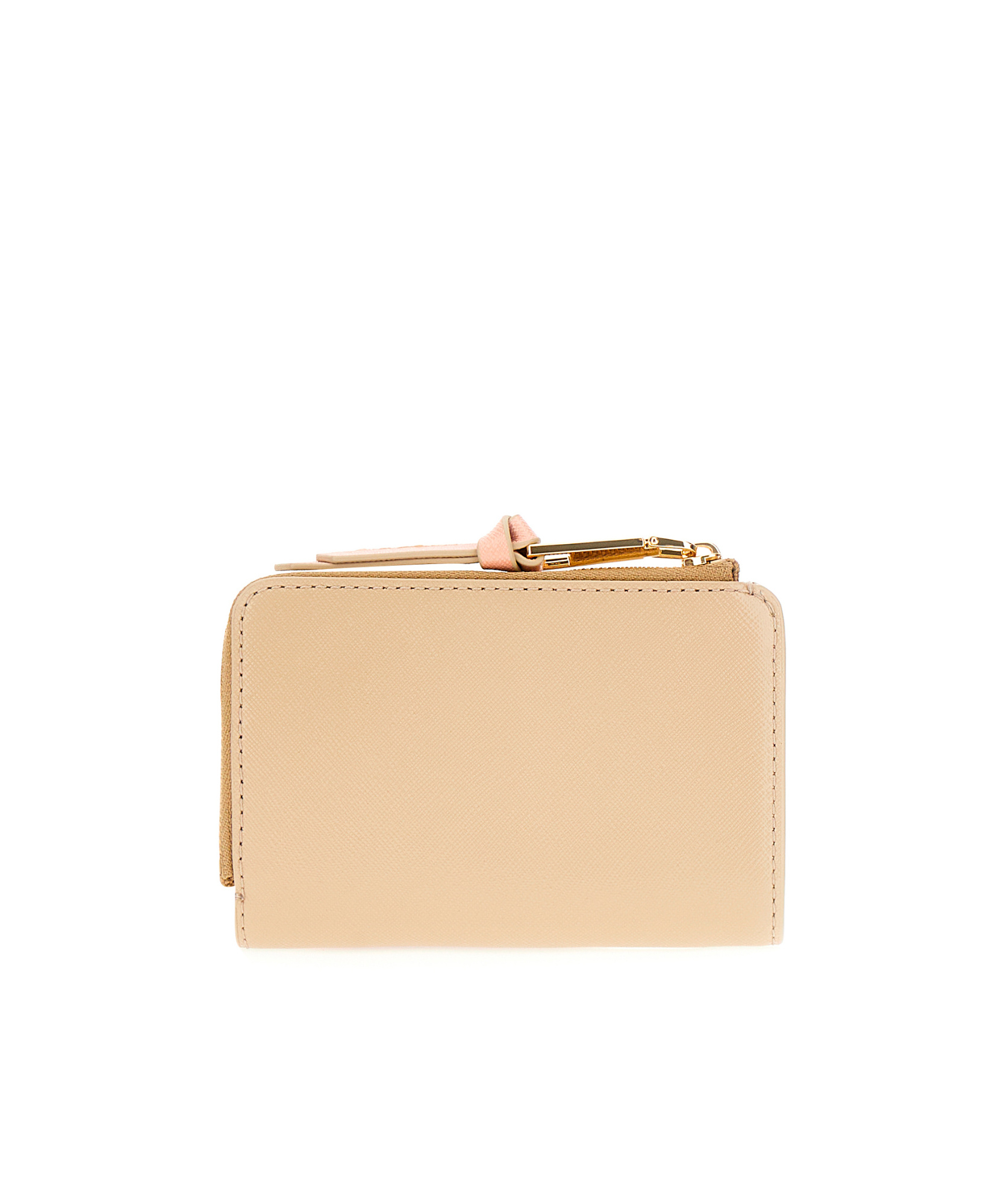 Marc Jacobs Logo-plaque Leather Wallet In Nude