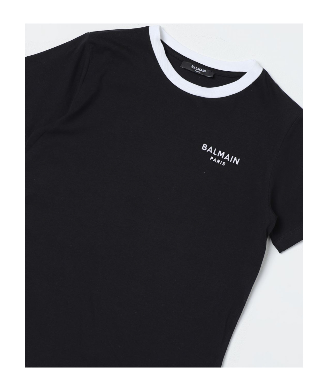Balmain Logo-embroidered T-shirt In Black