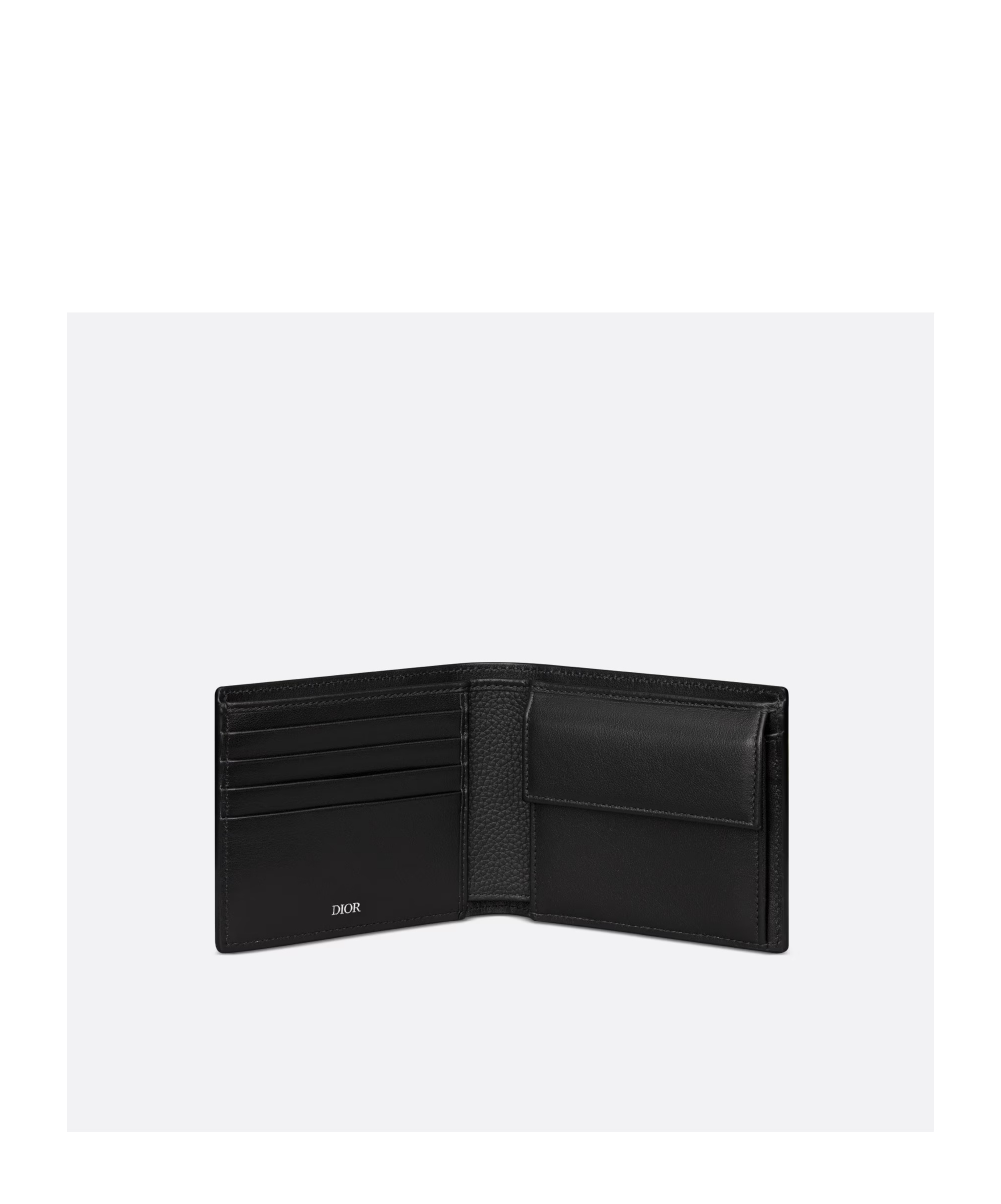 Dior Saddle Compact Purse In Black