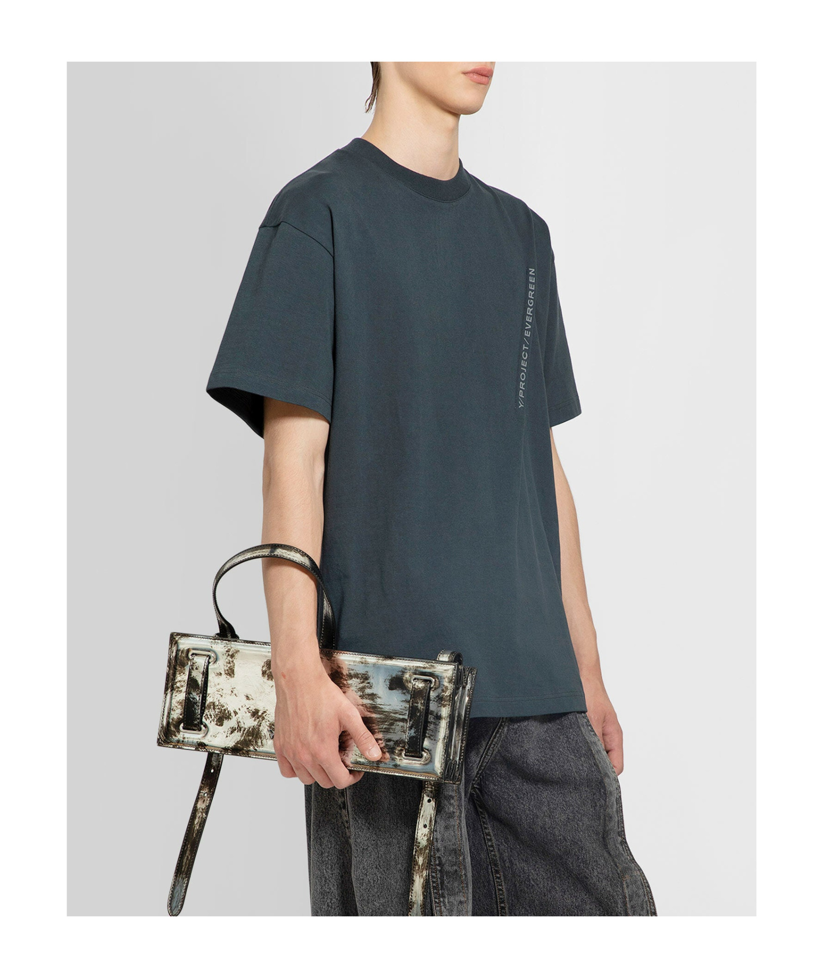 Y/project T-shirt With Round Neck And Short Sleeves In Black