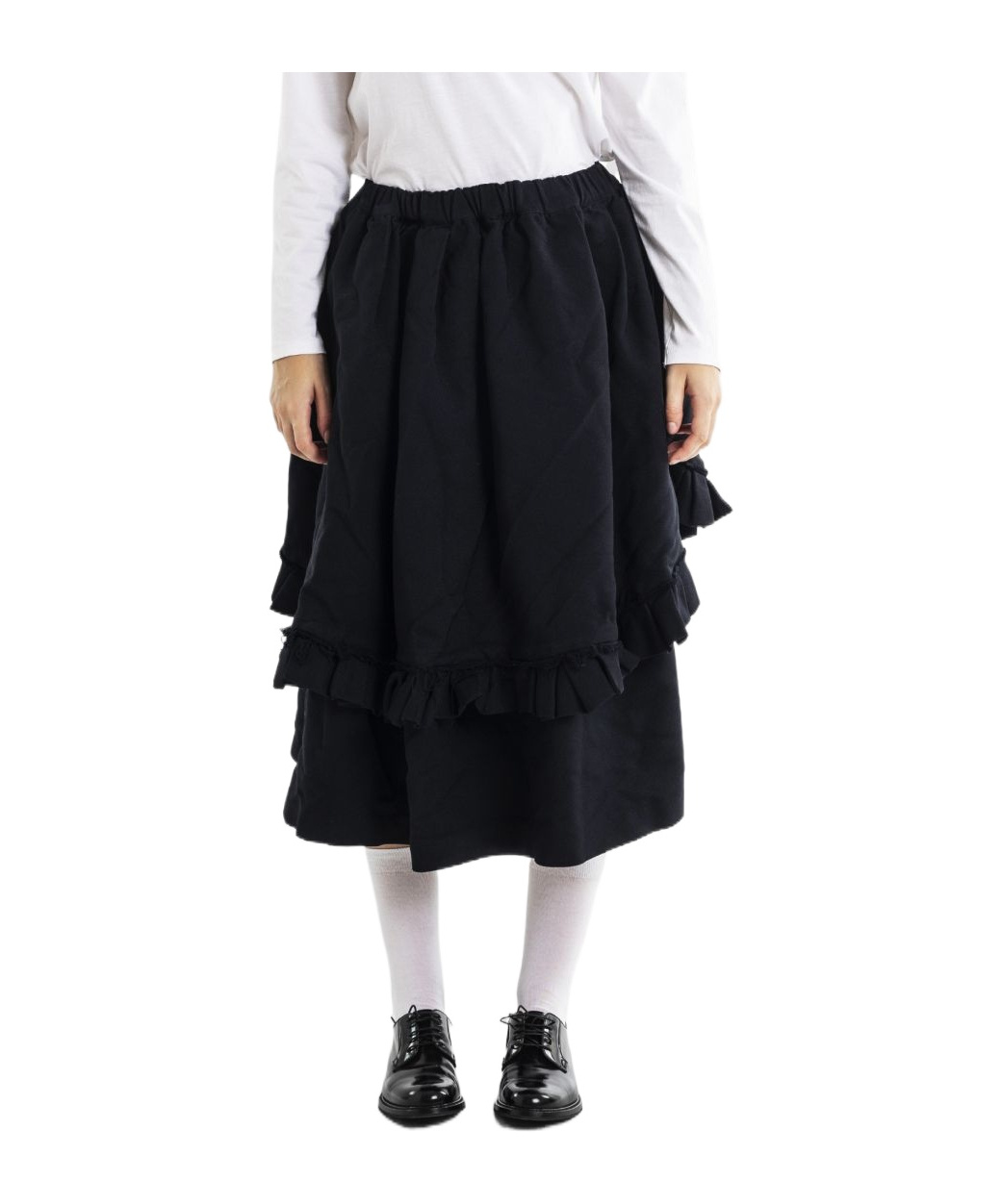COMME DES GARÇONS HALF SKIRT WITH LOTUS LEAF EDGE