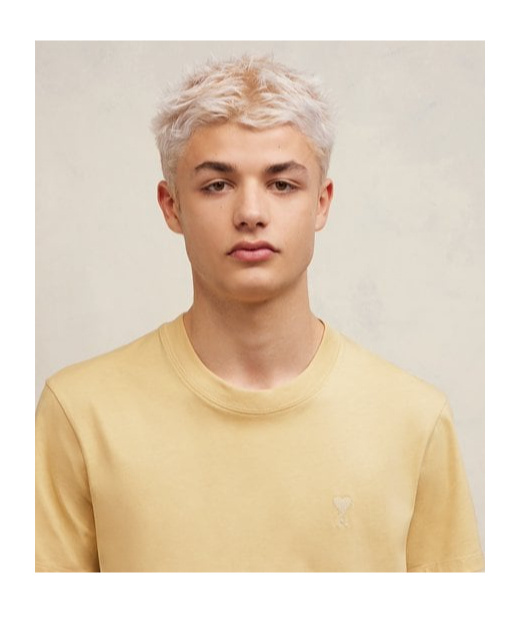 AMI ALEXANDRE MATTIUSSI T-SHIRT WITH ROUND NECK AND SHORT SLEEVES