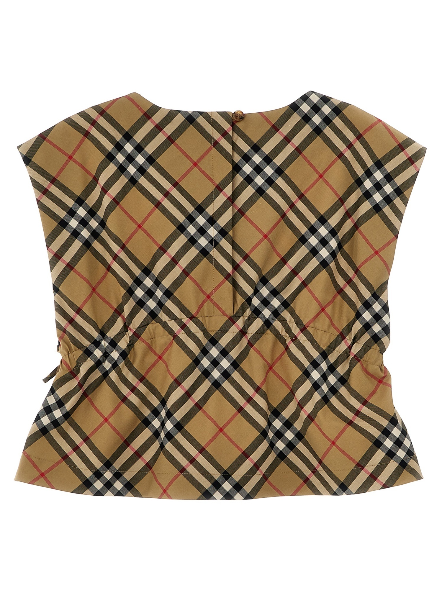 Burberry Vintage Check Pintuck Blouse In Brown