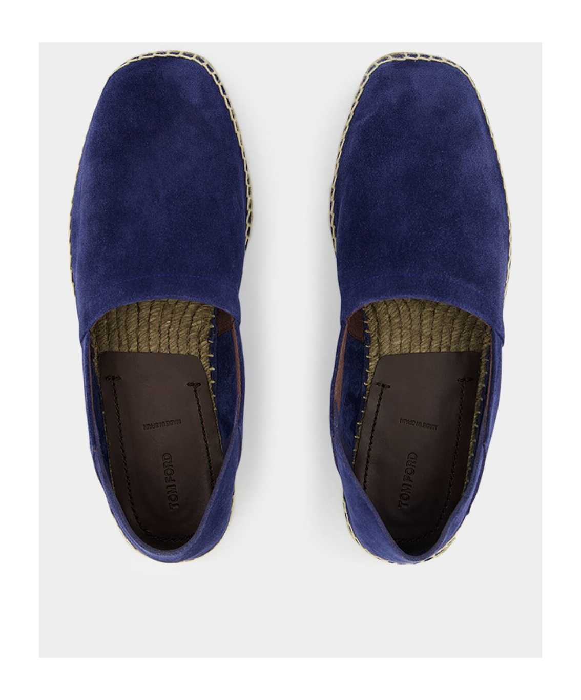 Shop Tom Ford Slip-on Suede Espadrilles In Blue