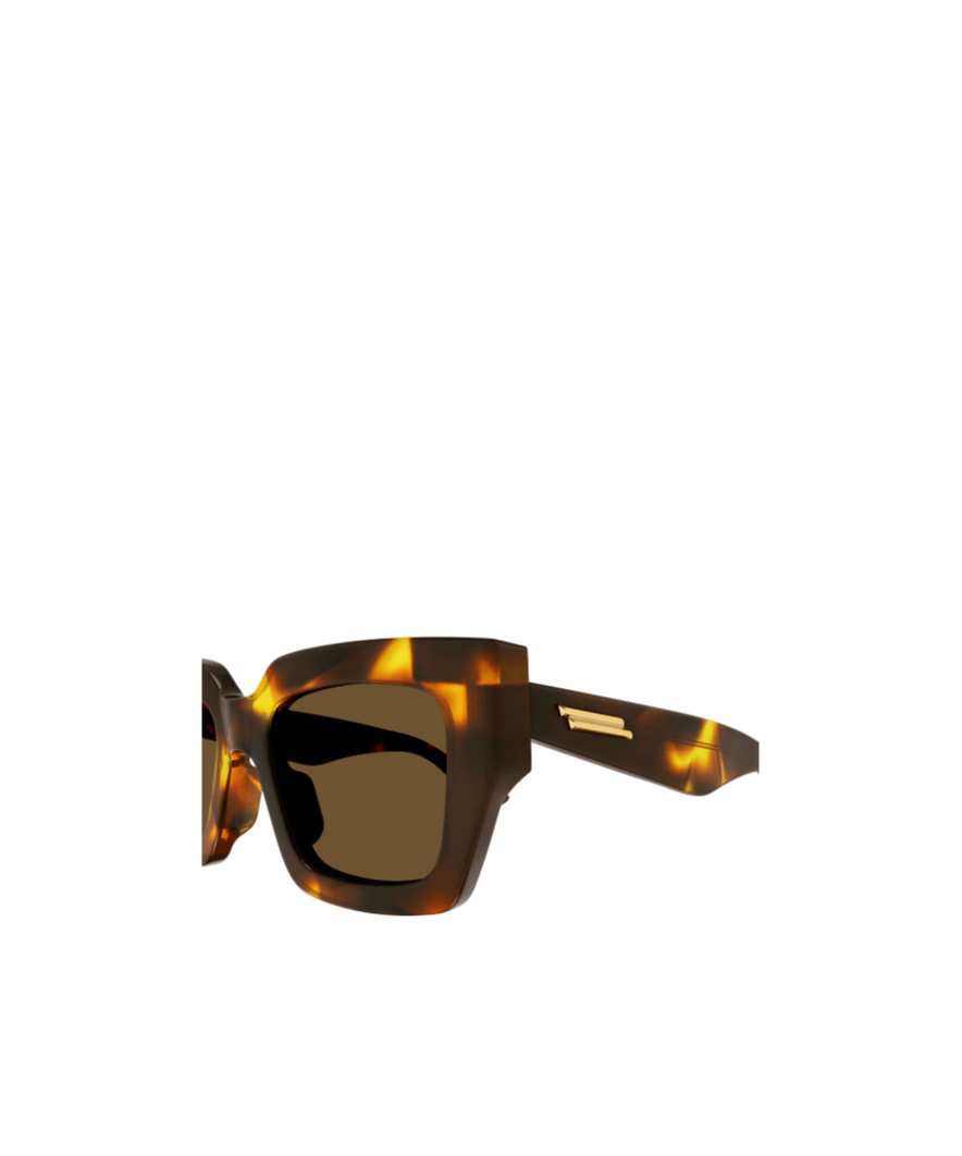 Bottega Veneta Geometric Frame Sunglasses In Brown