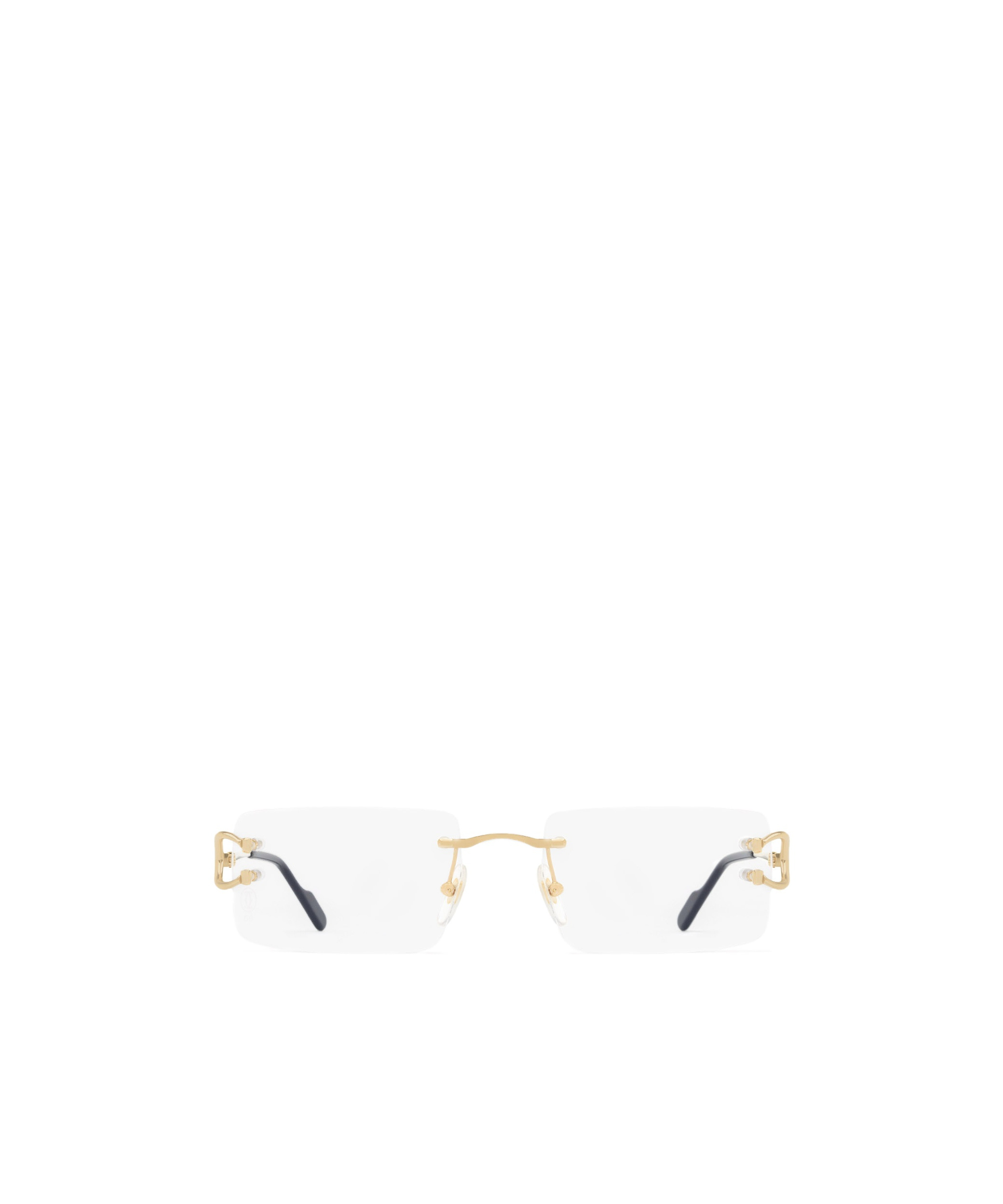 Cartier Rectangle Frame Glasses In White