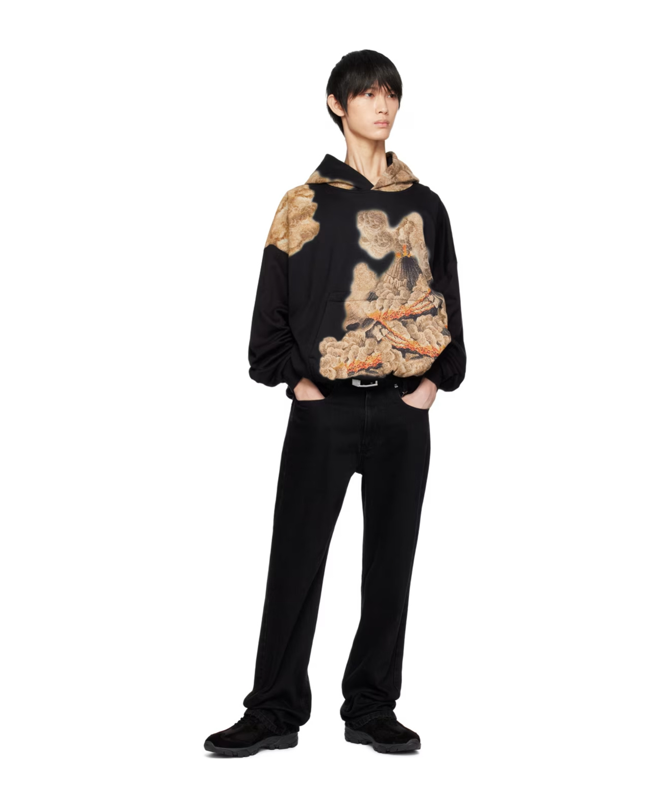 Wooyoungmi Volcano Hooded Sweater In Black