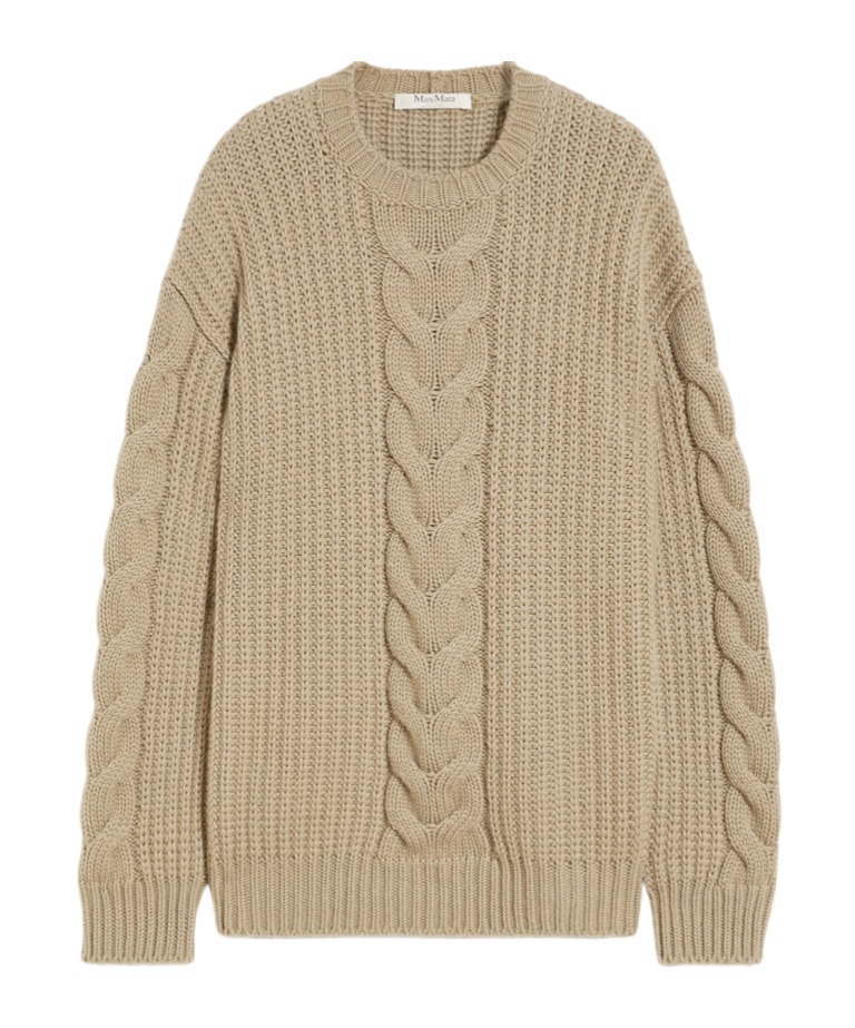 Max Mara Pullover Acciaio In Nude
