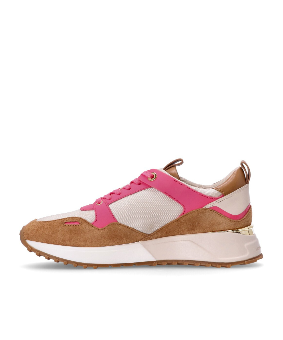 Shop Michael Michael Kors Theo Panelled Sneakers In Nude