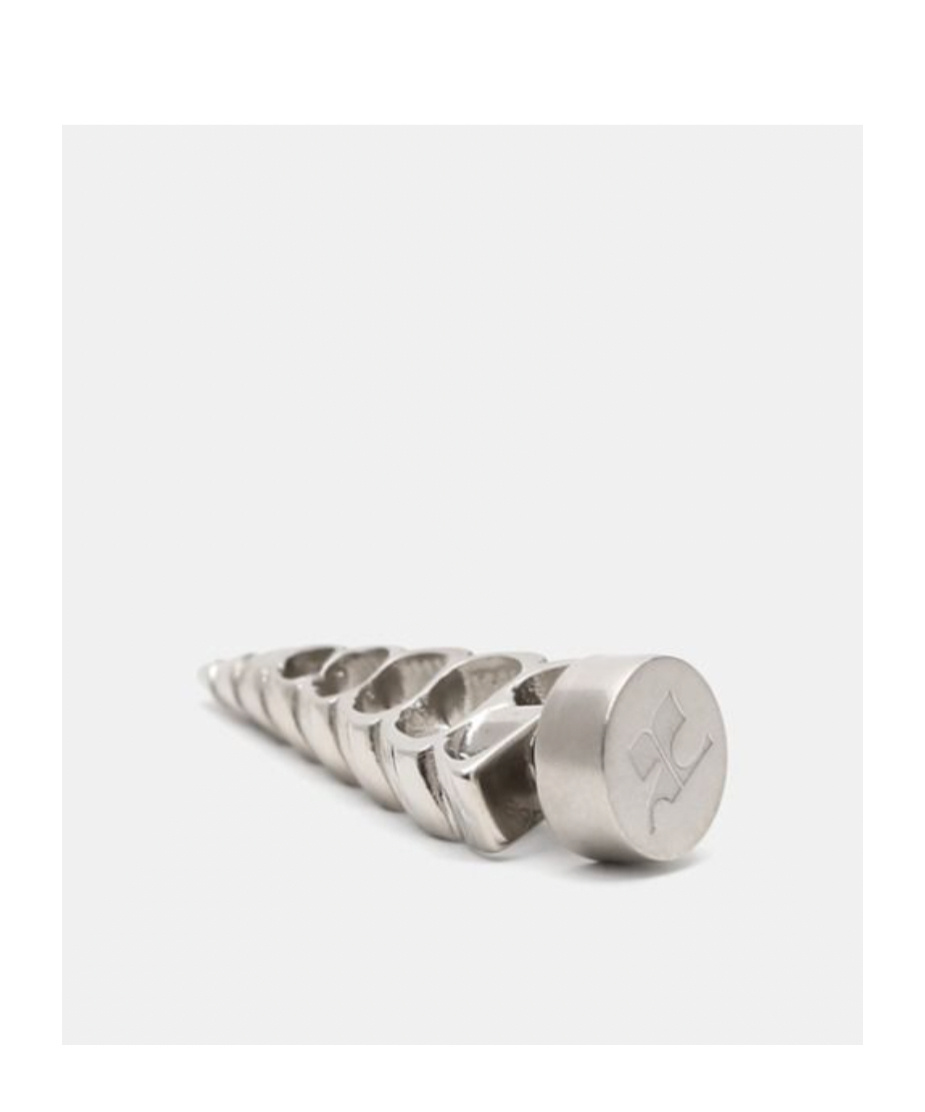 Courrèges Shell Pendant, Single Earring. In Gray