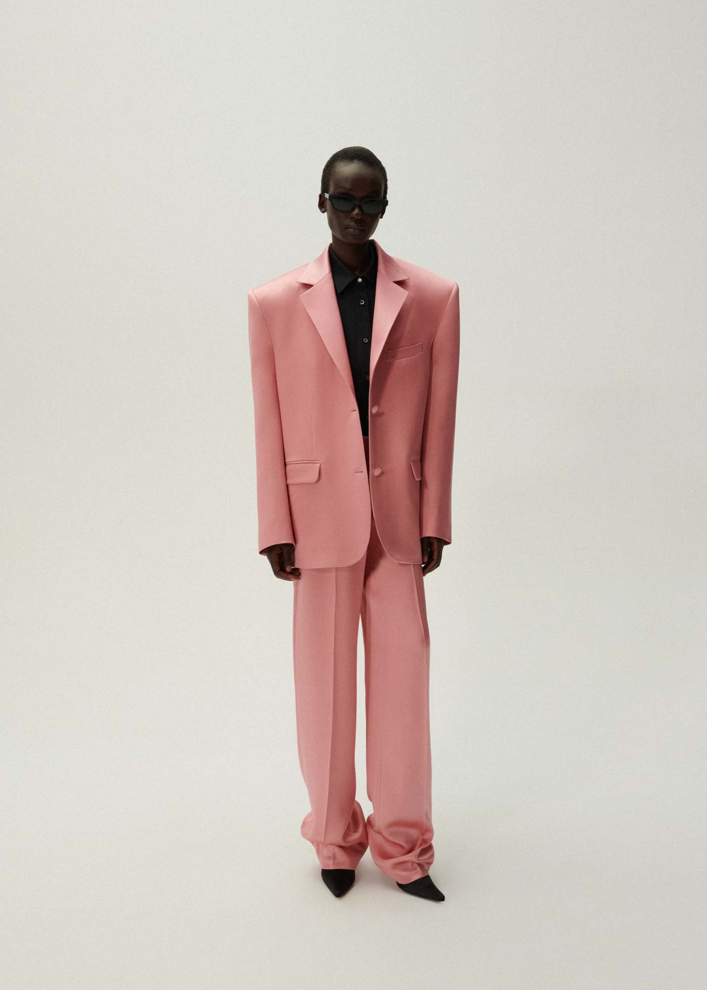 Magda Butrym Belt Ring Casual Pants In Pink