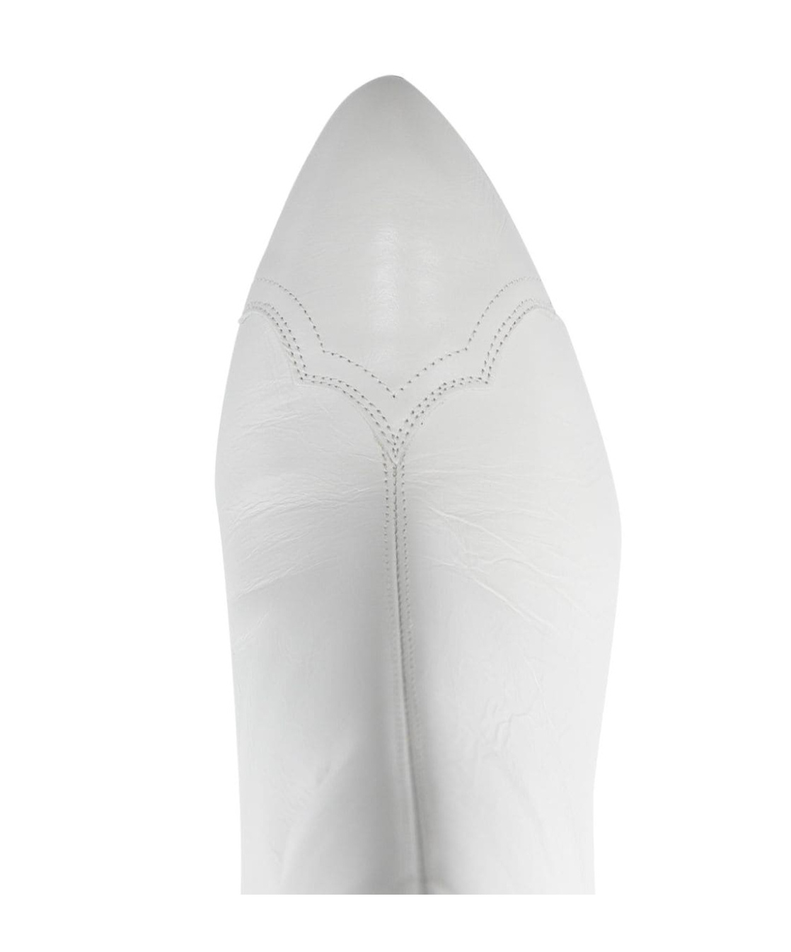 Isabel Marant Dythey Leather Western Boot In White
