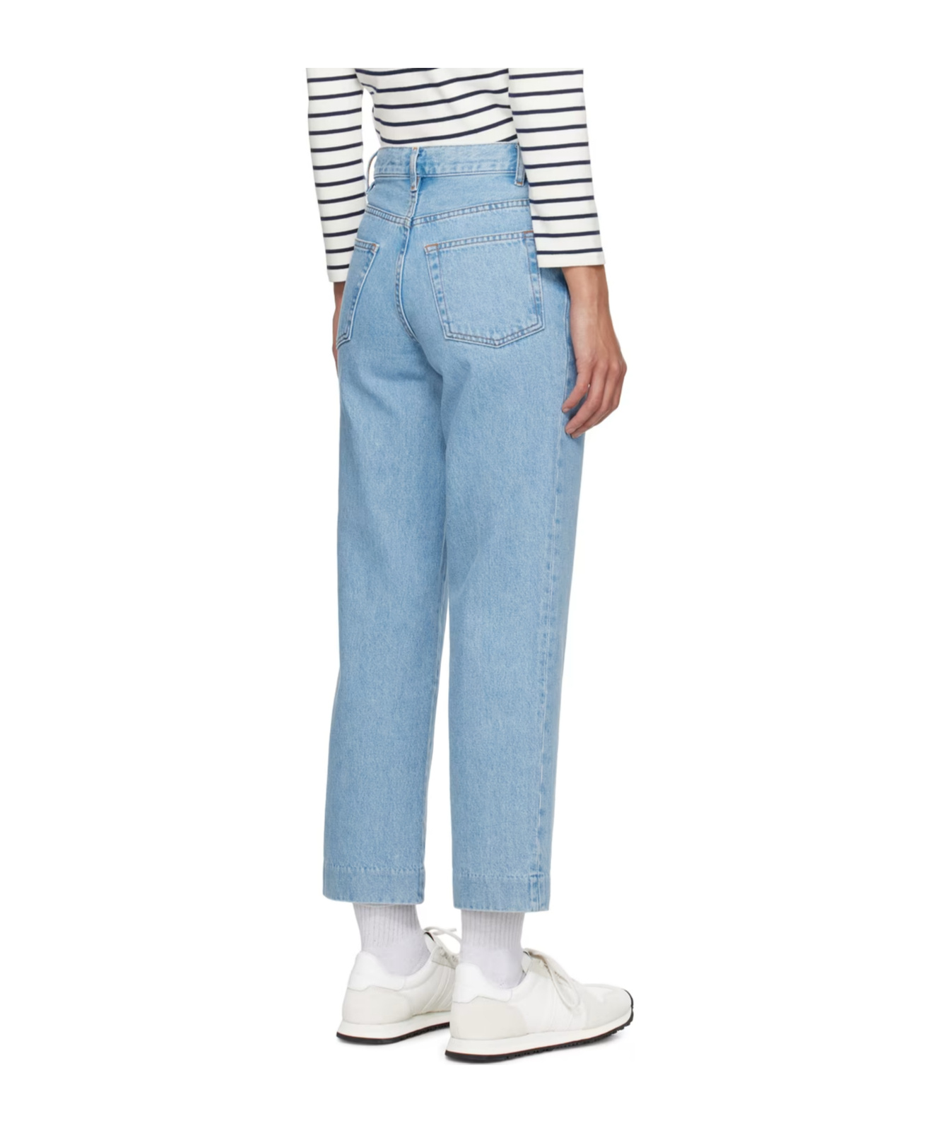 Apc New Sailor Sewing Details Denim Trousers In Blue