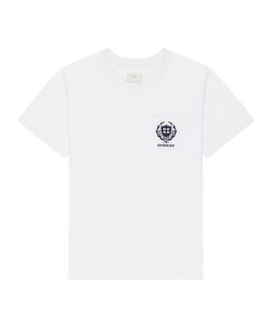 Givenchy Casual Short Sleeve Front Pocket Base In White