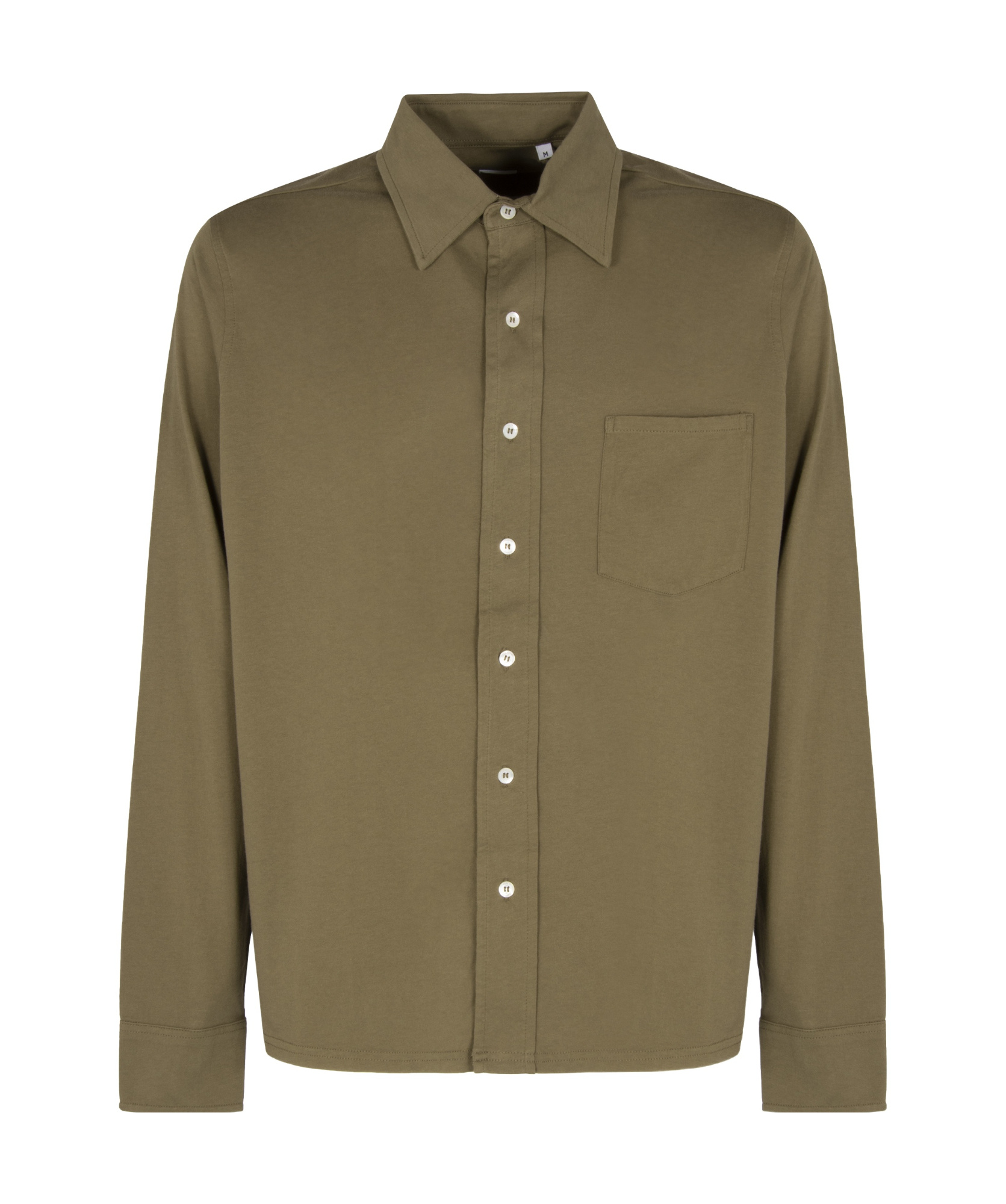 Aspesi Lapel Long-sleeved Shirt In Brown