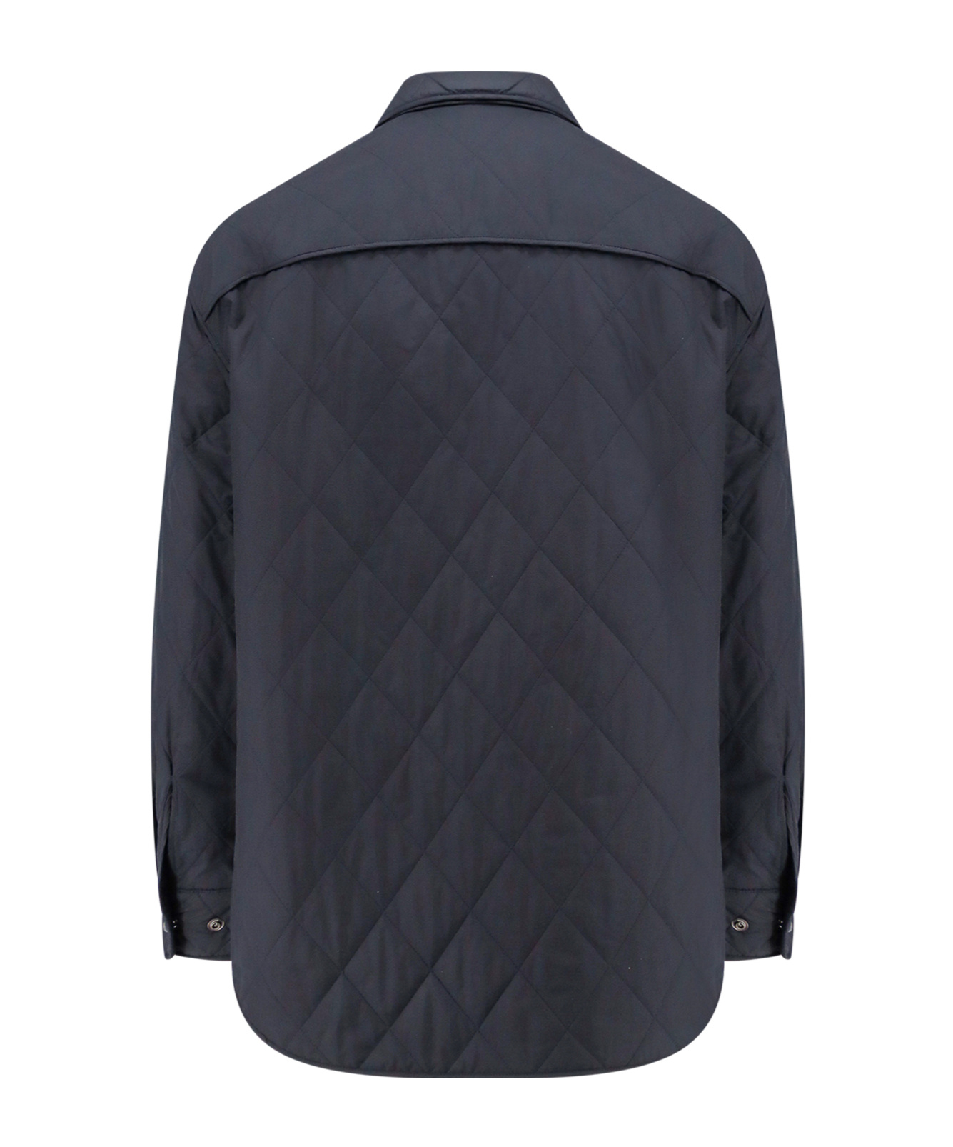 Valentino Men Padded And Quilted Nylon Jacket With Iconic Studs In Blue