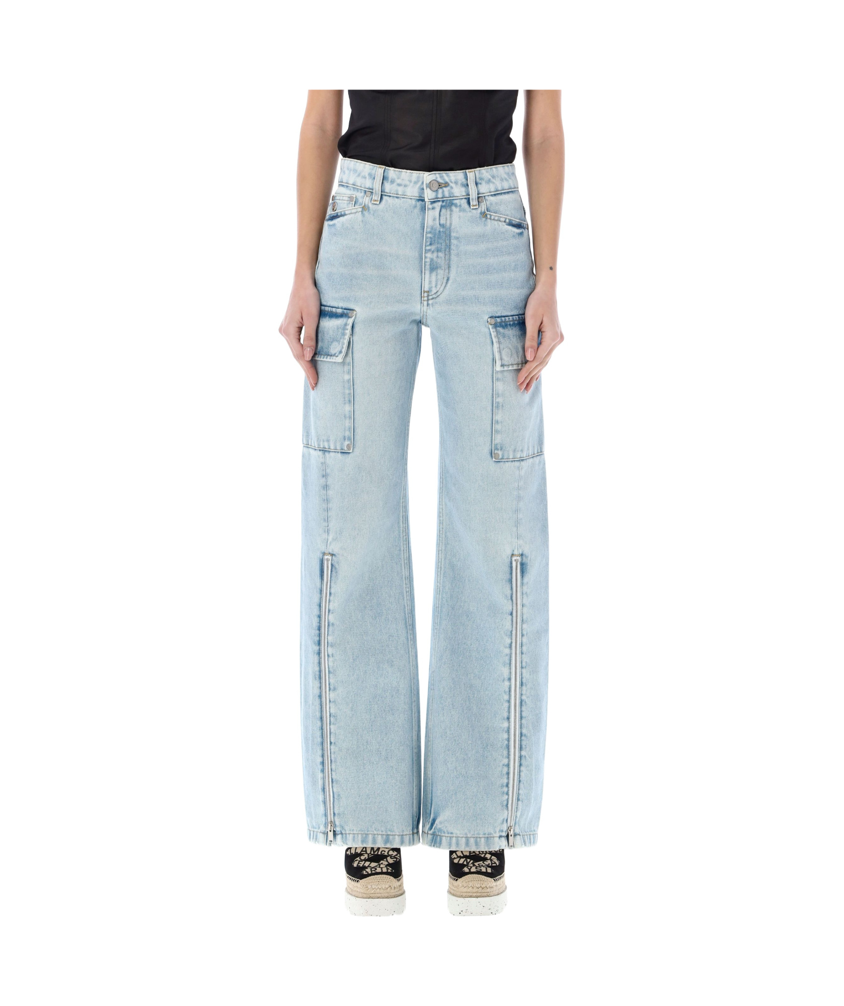 Stella Mccartney Cargo Jeans In Blue