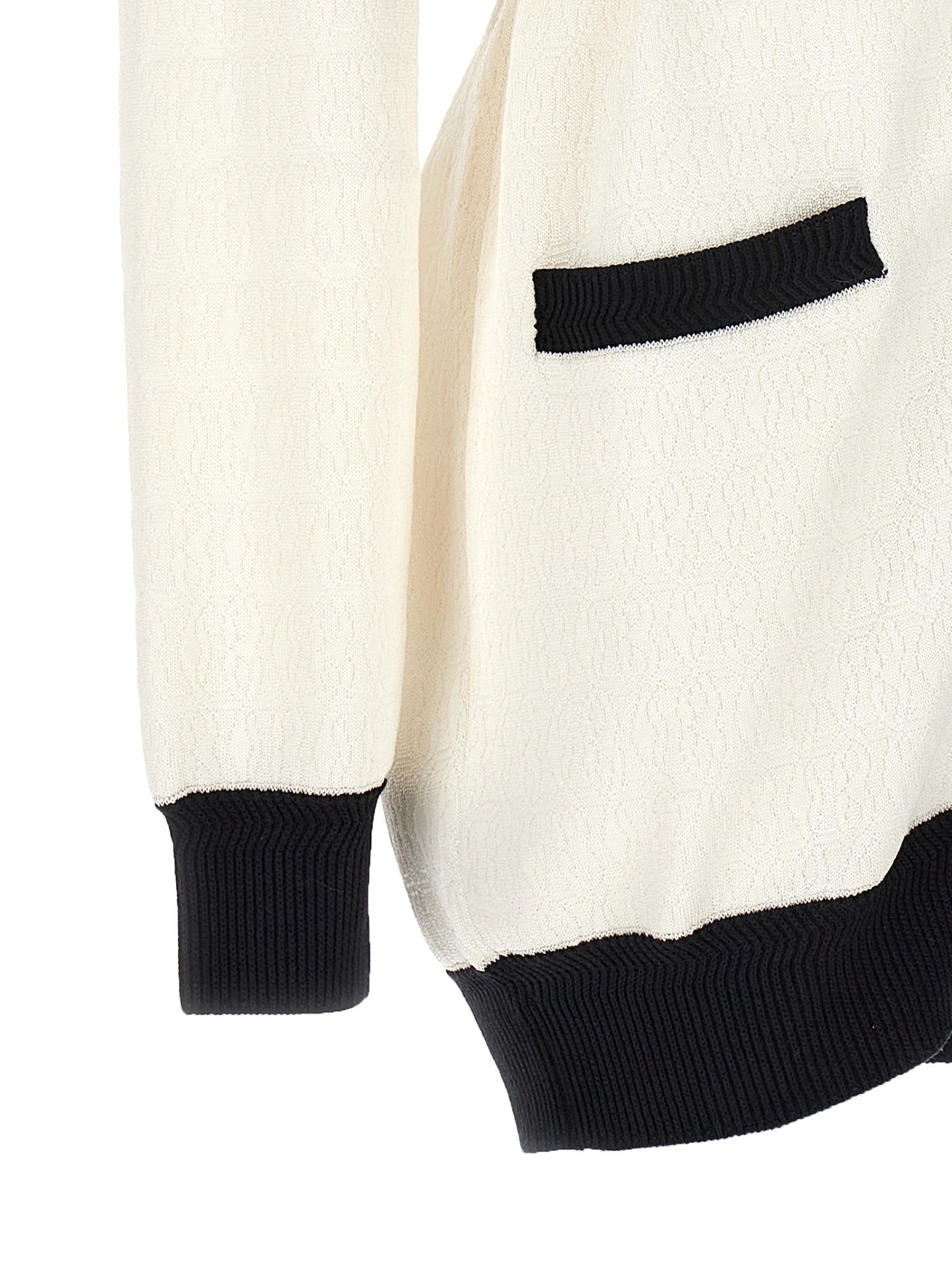 Bally Logo Jacquard Belted Cardigan In White