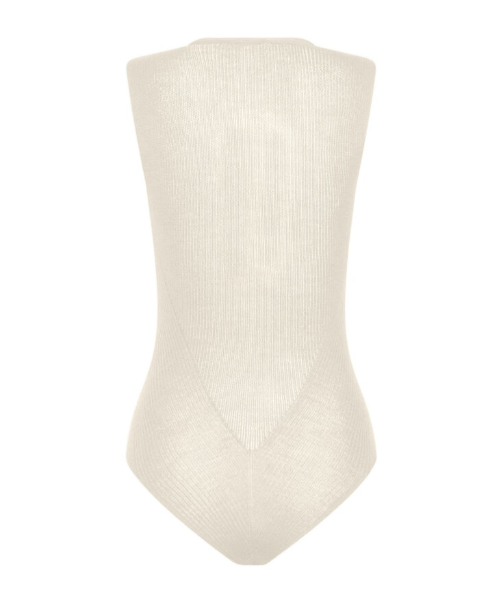 Wolford Aurora Virgin Wool Bodysuit In White