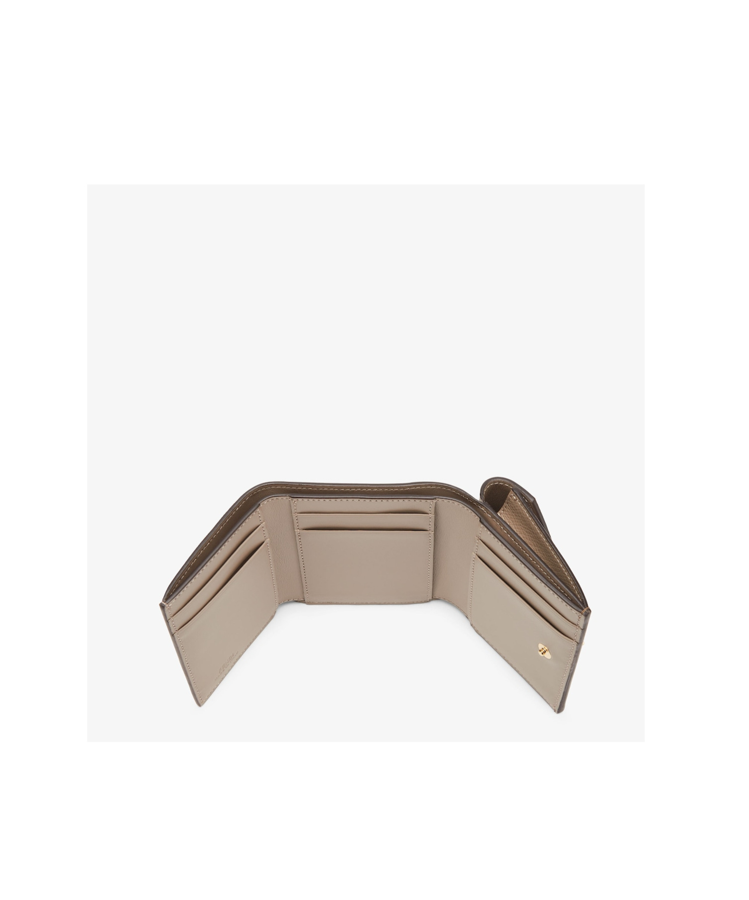 Fendi Diamonds Medium Two-color Wallet In Nude