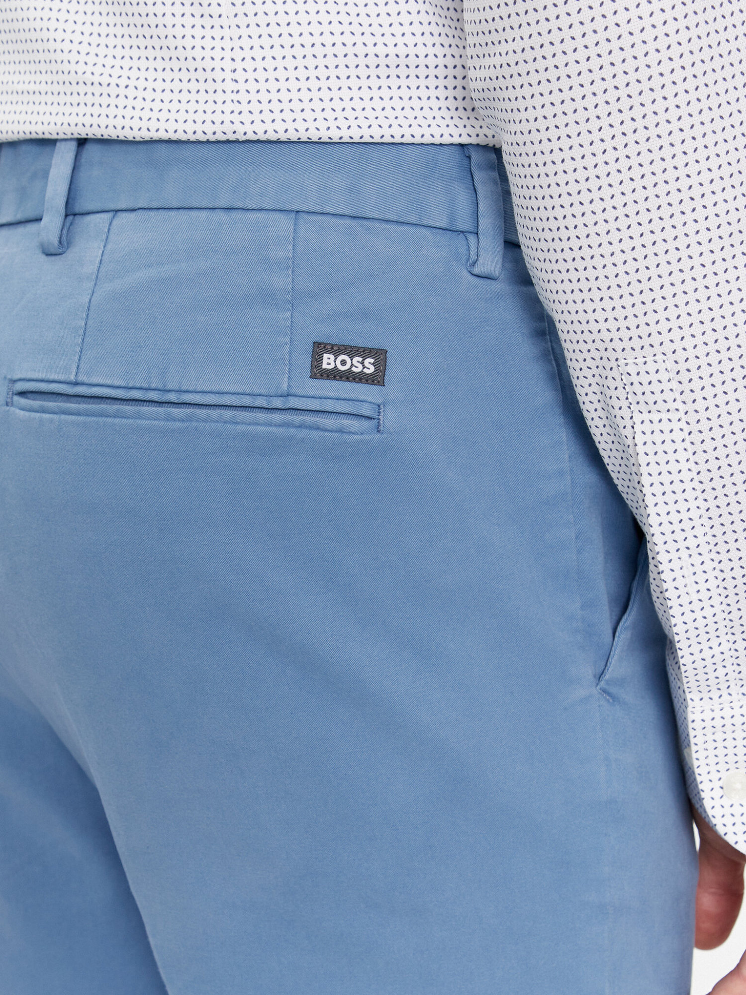 Hugo Boss Belt Ring Casual Pants In Blue