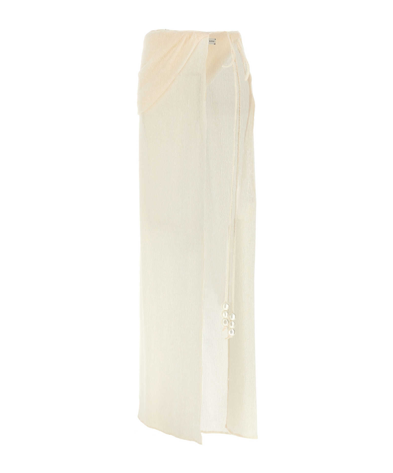 Magda Butrym Asymmetrical Embellished Maxi Skirt In White