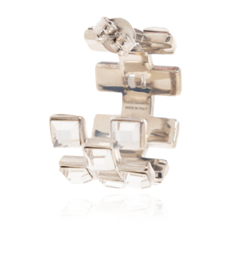 Dolce & Gabbana Crystal-embellished Single Earring In Yellow