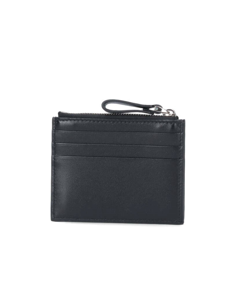 Valentino Vlogo Signature Leather Cardholder In Black