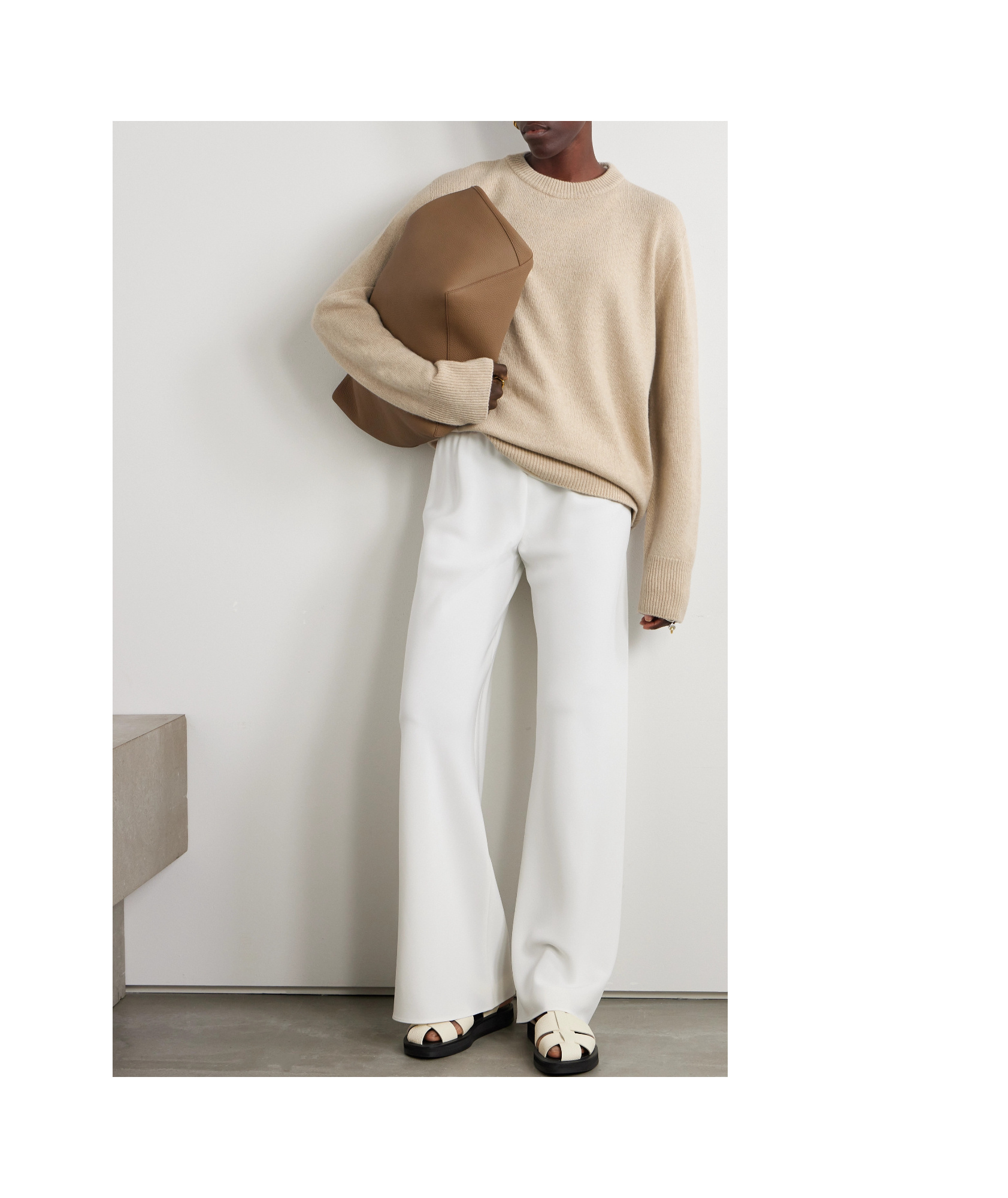 The Row Sibem Wool And Cashmere Blend Sweater In Nude