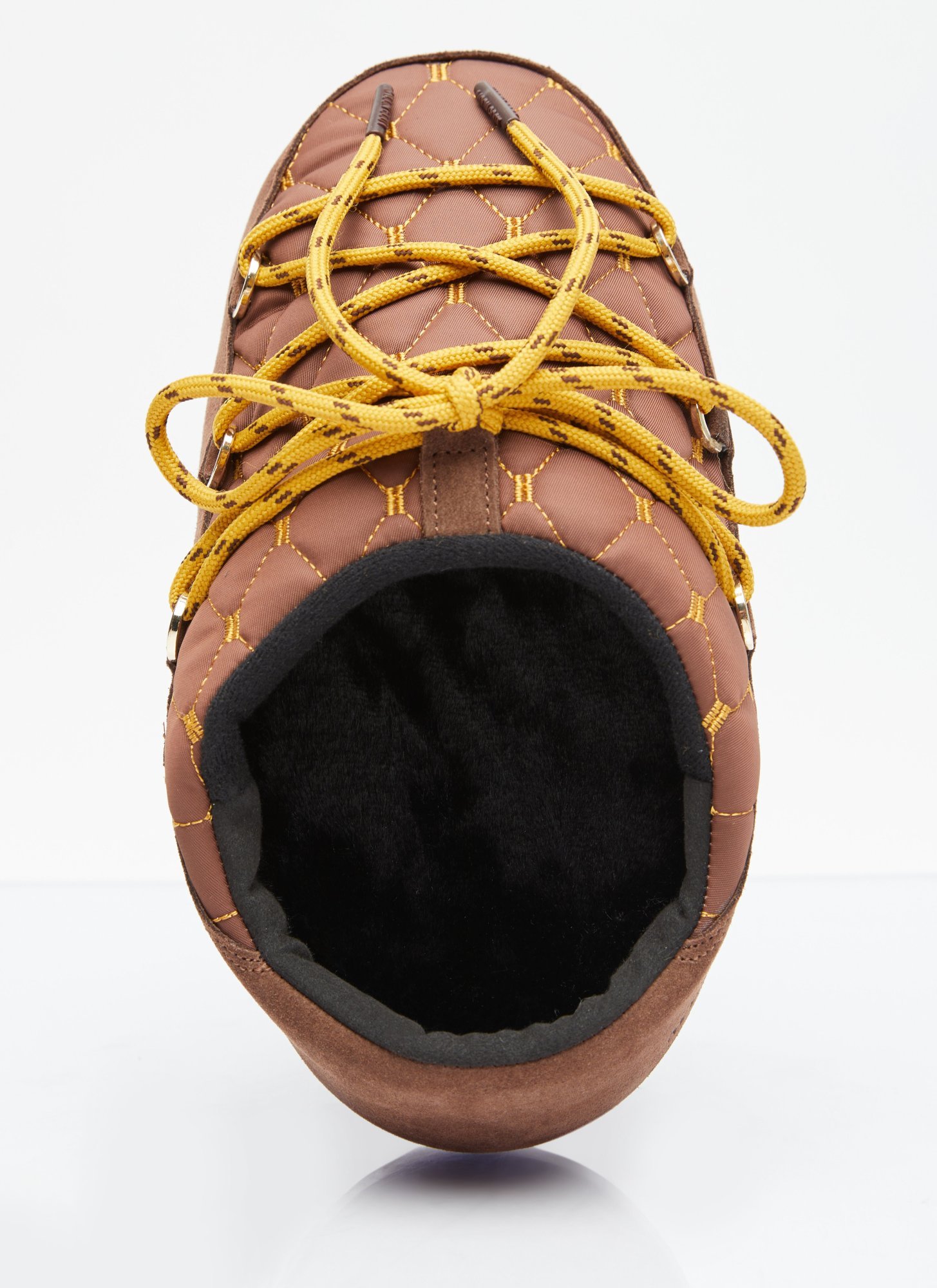 Moon Boot Quilted Lace-up Mules In Brown