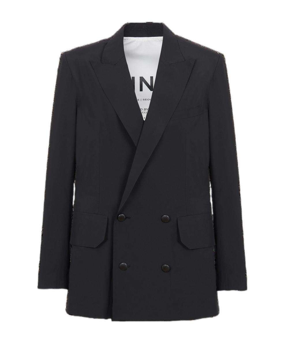 Balmain 6-button Double-breasted Blazer In Black