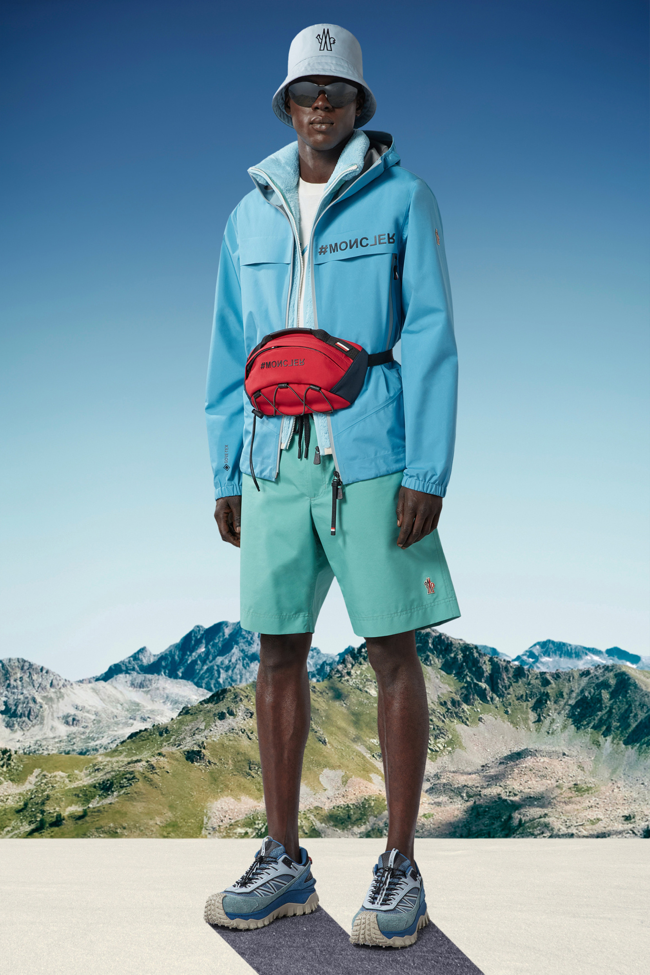 Moncler Grenoble Jackets In Blue
