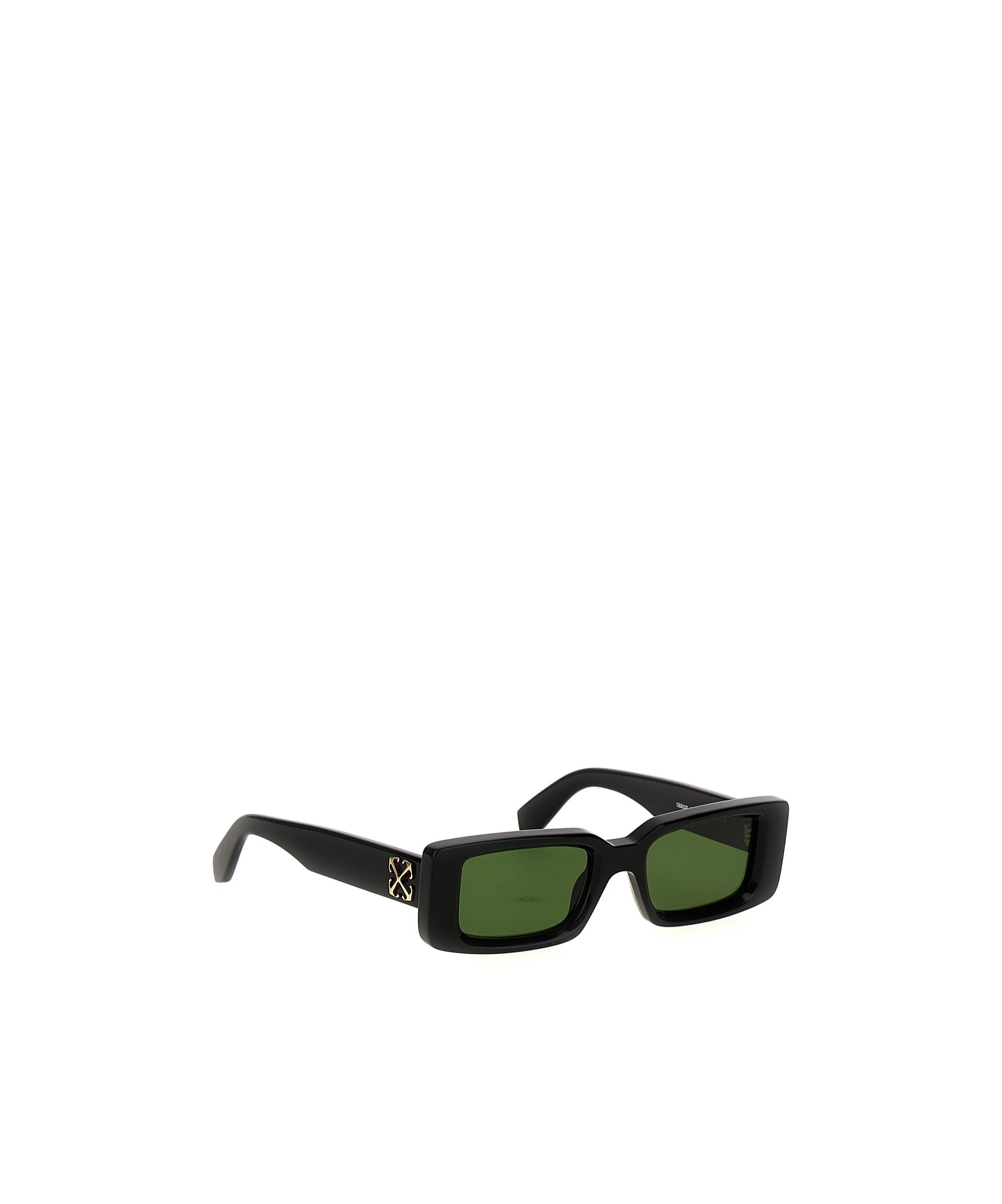 Off-white Arthur Rectangular Frame Sunglasses In Green