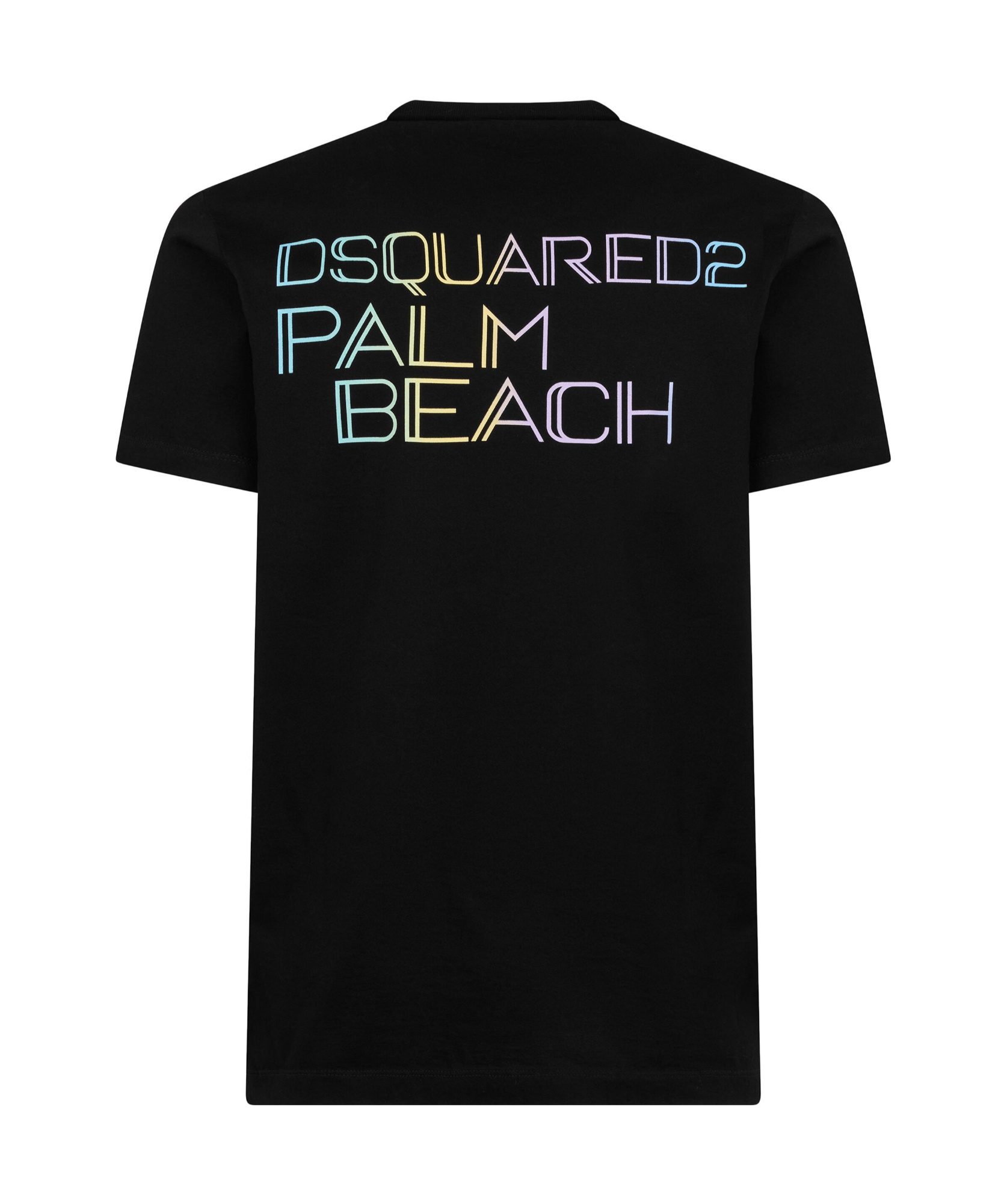Dsquared2 Palm Beach Printed Cotton T-shirt In Black