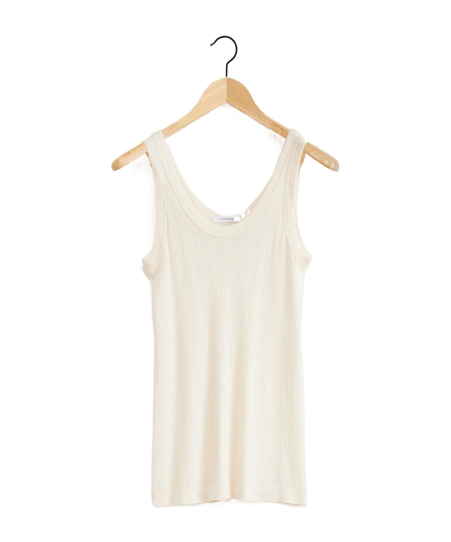 Shop Lemaire Fine-ribbed Seamless Tank Top In White
