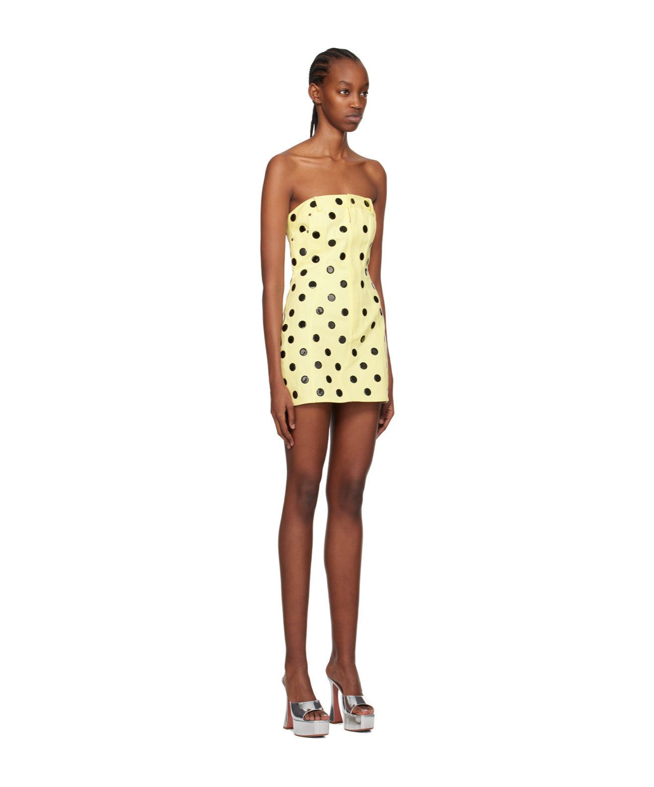 AREA POLKA-DOT STRAPLESS MINIDRESS 