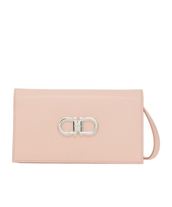 Ferragamo Double Gancini Mini Bag In White
