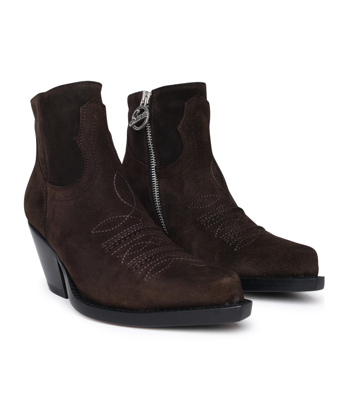 Sonora Hidalgo 85mm Leather Ankle Boots In Black