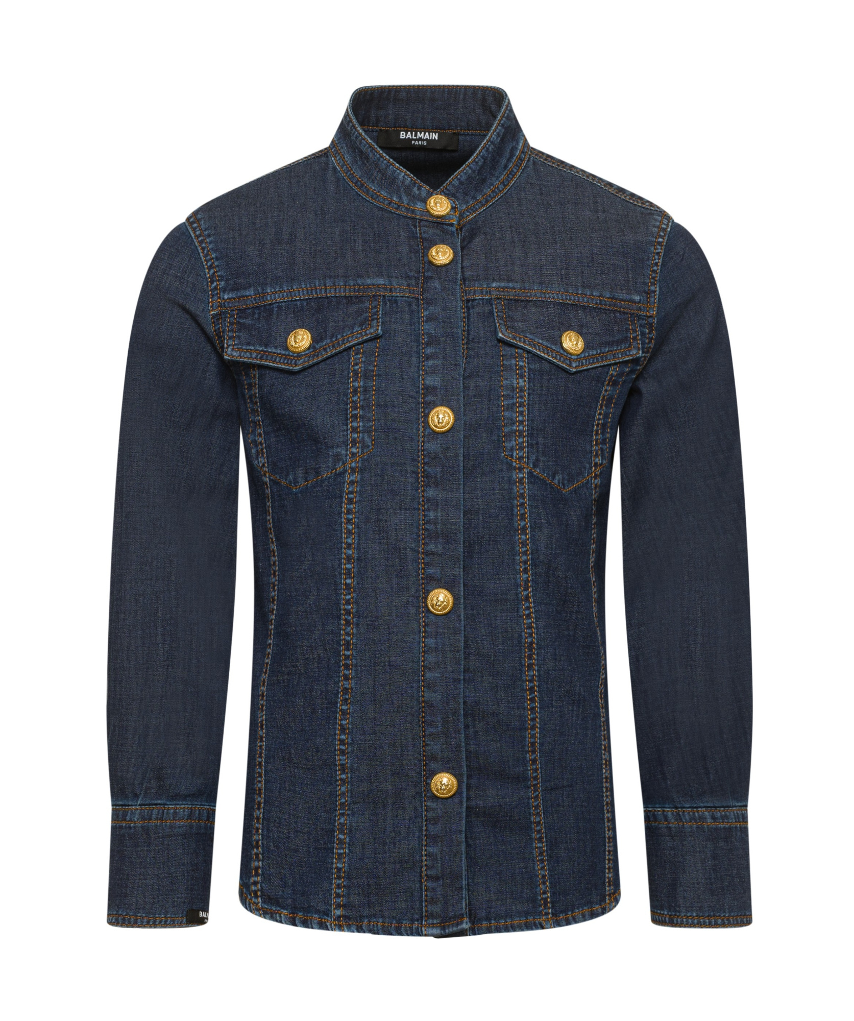 Balmain Long-sleeve Shirt In Blue