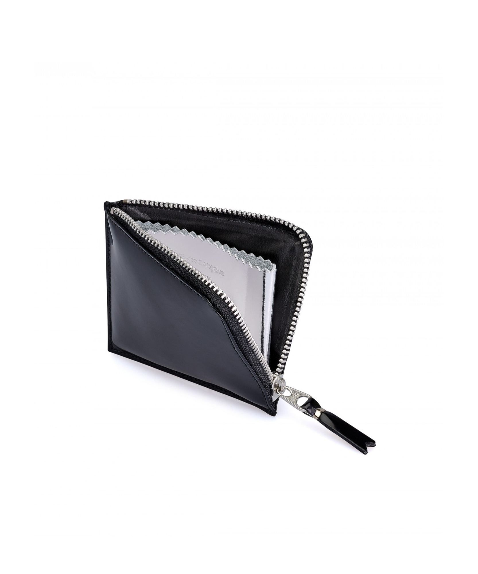 Shop Comme Des Garçons Play Mirror Inside Leather Wallet In Black