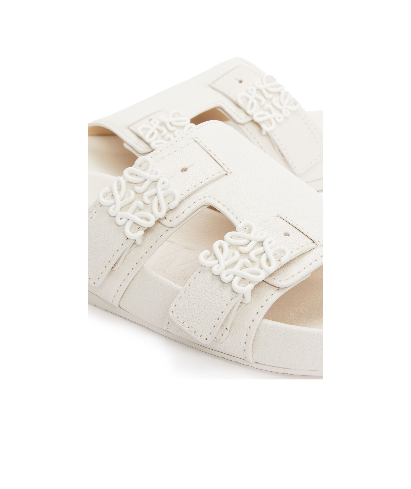 Loewe Logo-plaque Slip-on Sandals In White