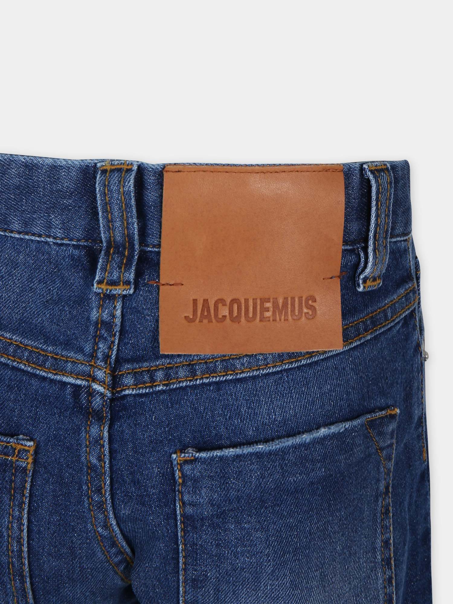 Jacquemus Logo Jeans In Blue
