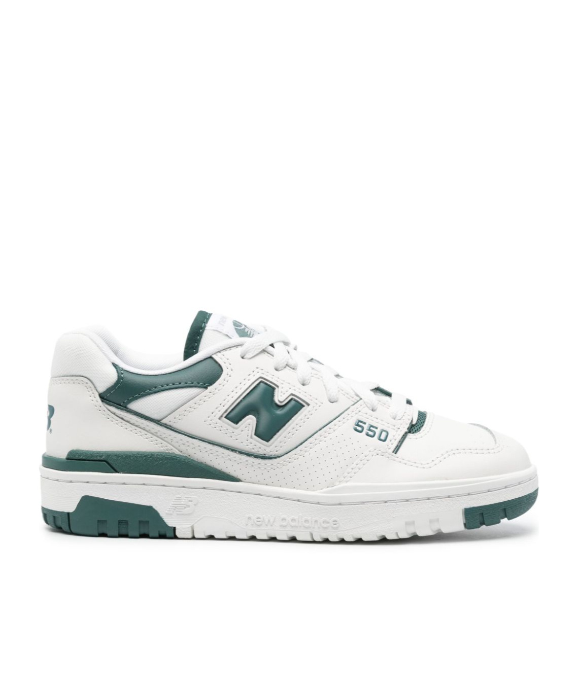 Shop New Balance 550 Leather Sneakers In White